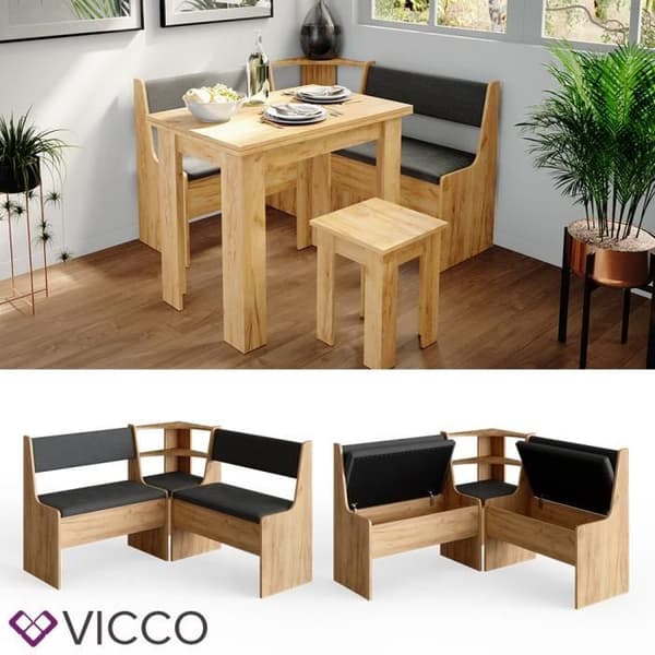 Vicco Roman hörnbänk set, köksbänk, hörnsbänk