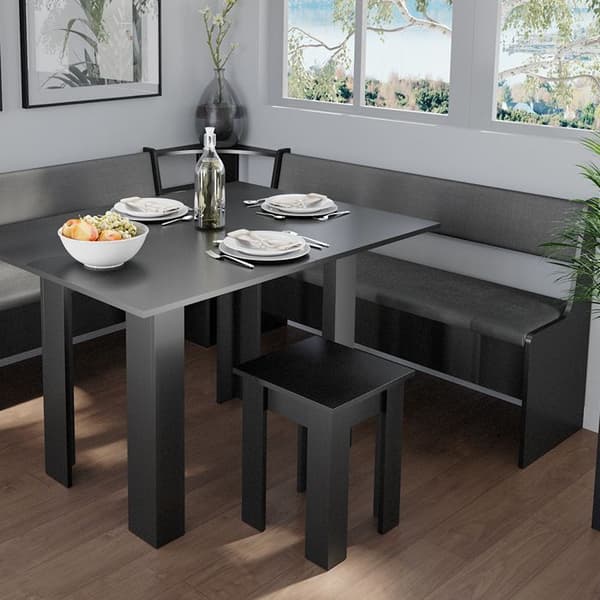 Romersk matsal hörnsbänk, 136,6 x 41,5 cm, Svart, Vicco