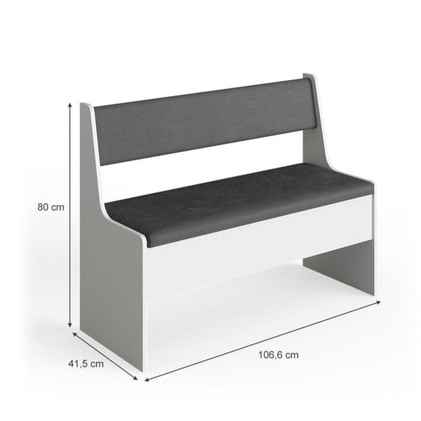 Vicco Roman Matsalsbänk, Vit, 106 x 42 cm