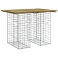 Miniatyrbild 2 av 2: Trädgårdsbänk gabion-design 100x70x72 cm impregnerad furu