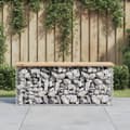 Miniatyrbild 1 av 2: Trädgårdsbänk gabion-design 103x31x42 cm massiv furu