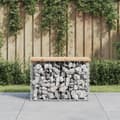 Miniatyrbild 1 av 2: Trädgårdsbänk gabion-design 63x31,5x42 cm massiv furu