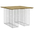 Miniatyrbild 2 av 2: Trädgårdsbänk gabion-design 100x102x72 cm impregnerad furu
