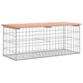Miniatyrbild 2 av 2: Trädgårdsbänk gabion-design 103x44x42 cm massivt douglasträ