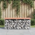 Miniatyrbild 1 av 2: Trädgårdsbänk gabion-design 103x44x42 cm massivt douglasträ