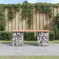 Miniatyrbild 1 av 2: Trädgårdsbänk gabion-design 103x31x42 cm massivt douglasträ