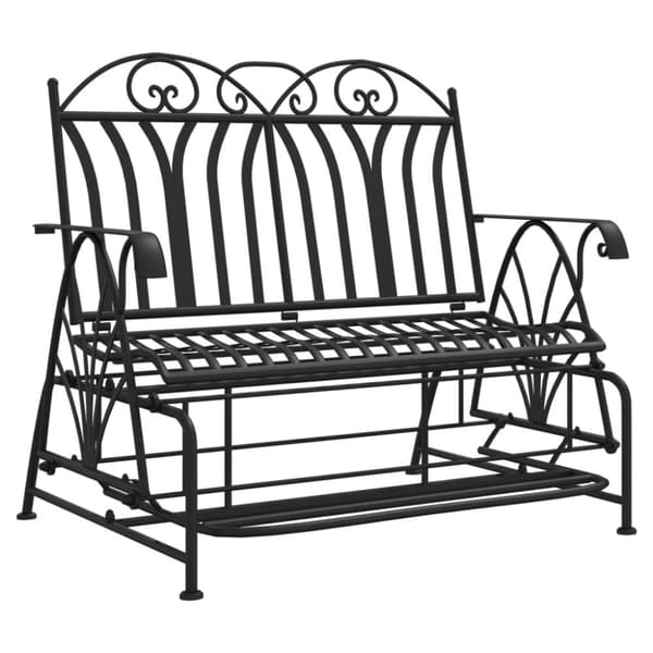 Gungbänk 2-sits 114 cm svart stål