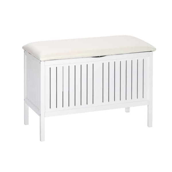 Oslo badrum bröstbänk - WENKO - Massivt trä - Vit - 78 x 55 x 39 cm