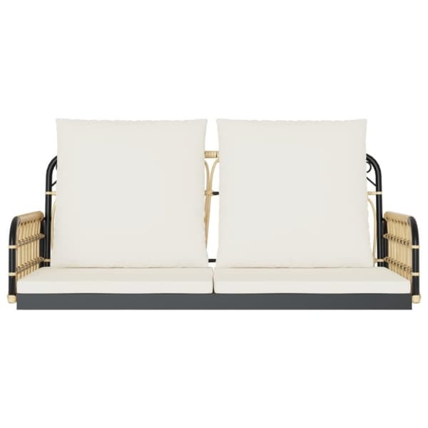 Hammock med dynor 105x58x38 cm konstrotting och stål