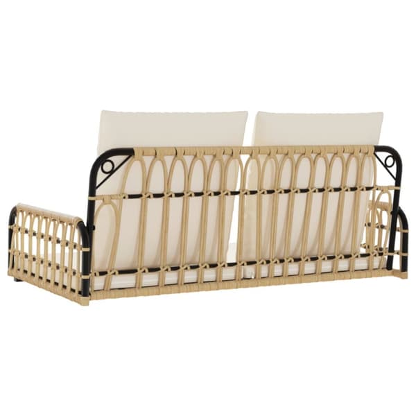 Hammock med dynor 105x58x38 cm konstrotting och stål