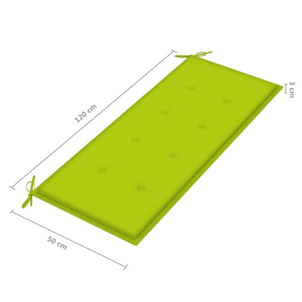 Trädgårdsbänk med dyna 120 cm bambu