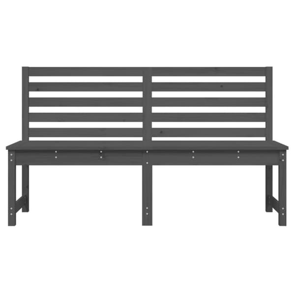 Trädgårdsbänk grå 157,5 cm massiv furu