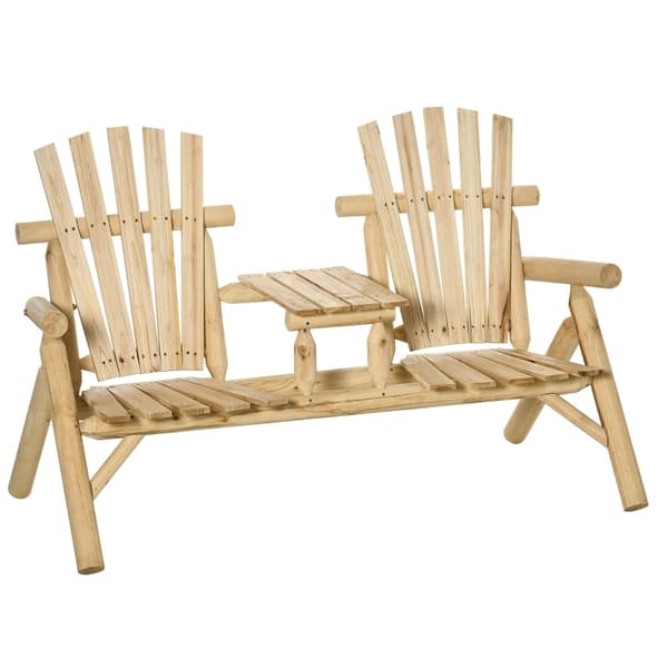 Rootz trädgårdsbänk för två - utomhusbänk - parkbänk - väderbeständig gran - 157 cm x 88 cm x 103 cm