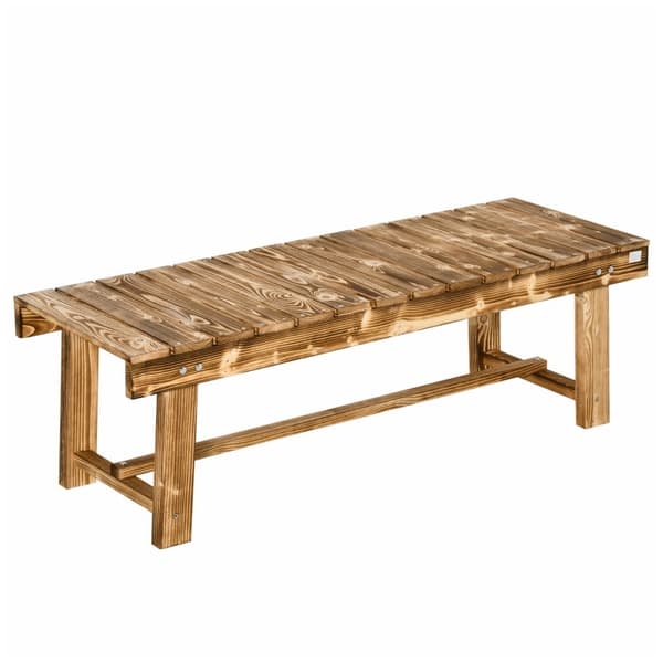 Rootzin puinen puutarhapenkki - Istuin ulkona - Säänkestävät huonekalut - 1,1 m pitkä kuusi - P110 x L38 x K35 cm