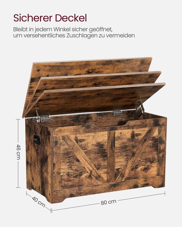Bank - med lagringsutrymme - Barnstil - Vintage Brown