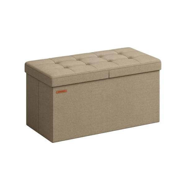 Bank - med lagringsutrymme - 38 × 76 × 38 cm - Camelbruin