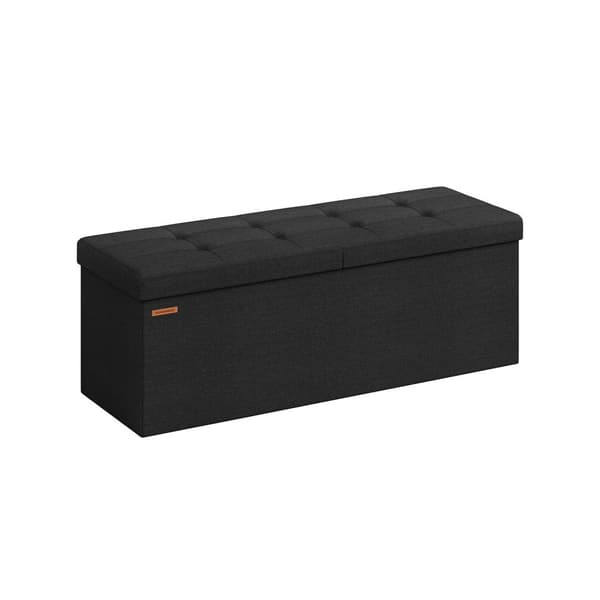 Sofa - med lagerplads - 38 × 110 × 38 cm - blæk -sort