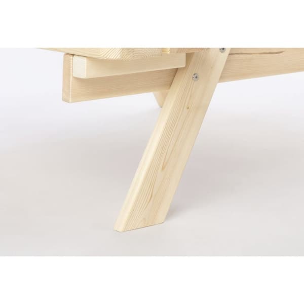Rootz børnepicnic bænk - udendørs bord til børn - massiv træ bænk - naturlig finish - 118 cm x 119 cm x 65 cm