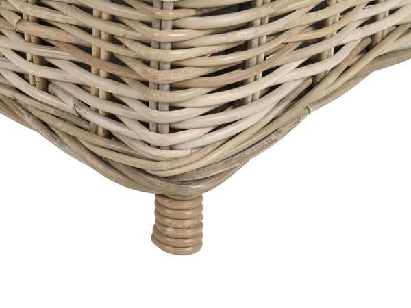 Fodskammel Natur Rattan 140 cm Off-white hynde Boheme-stil Indendørs og udendørs Havemøbler
