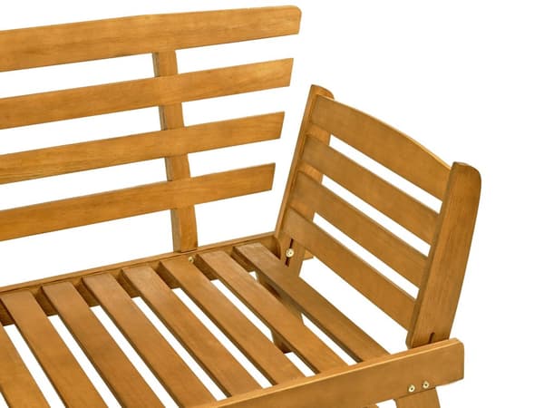 Trädgårdsbänk Ljust Eukalyptusträ Off-White Dynor Utomhus 2 Sittplatser med Lutande Armstöd