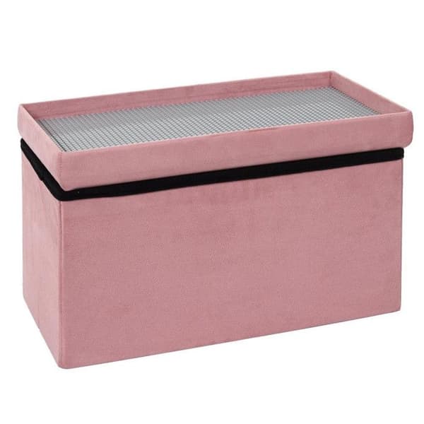 Bänk &amp; Fällbar Kista Barn " tegel" 52cm Rosa - Paris Pris
