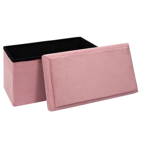 Bänk & Fällbar Kista Barn " tegel" 52cm Rosa - Paris Pris