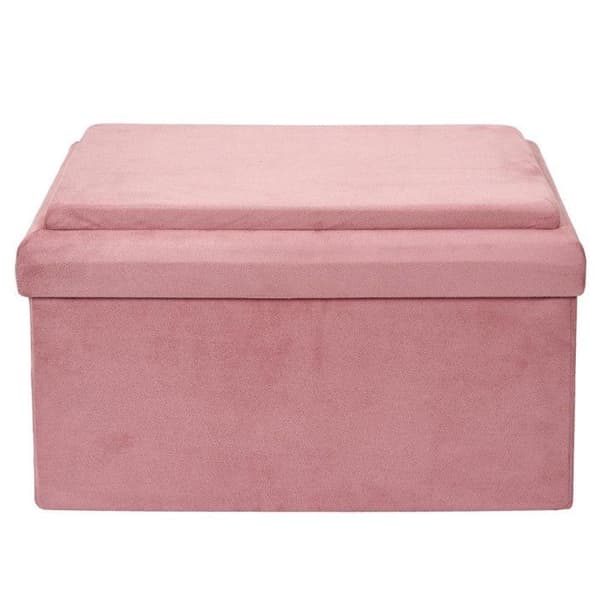 Bänk &amp; Fällbar Kista Barn " tegel" 52cm Rosa - Paris Pris