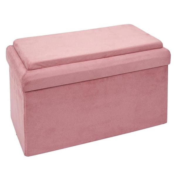 Bänk &amp; Fällbar Kista Barn " tegel" 52cm Rosa - Paris Pris