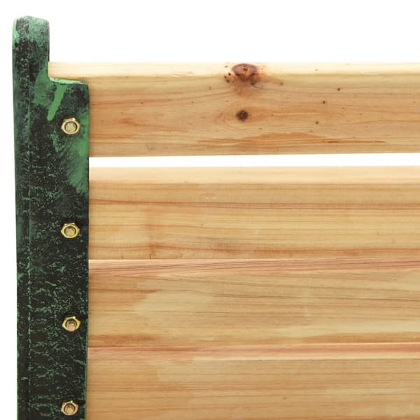 Trädgårdsbänk 116 cm gjutjärn och massivt granträ