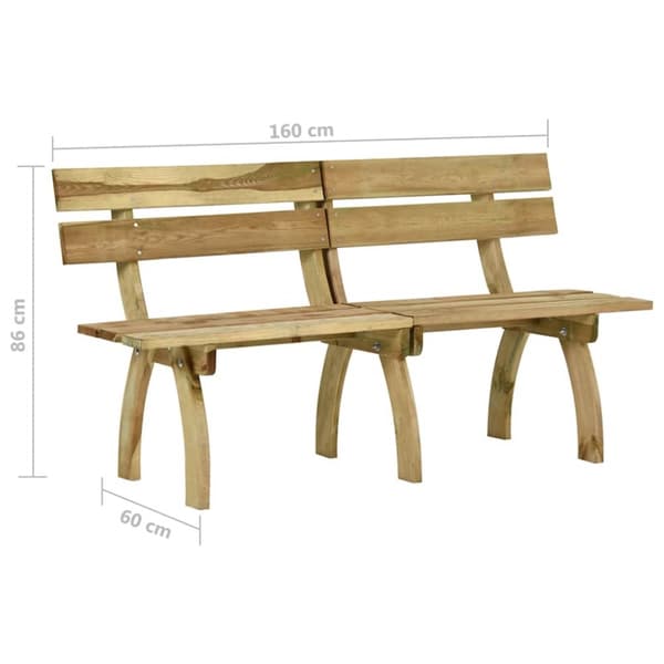 Trädgårdsbänk 160 cm impregnerad furu