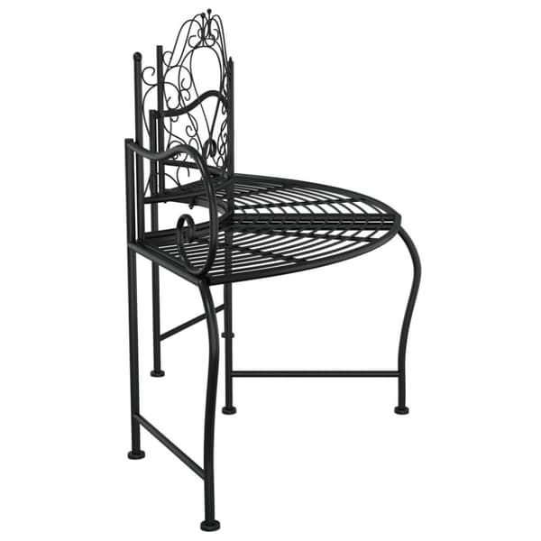 Trädbänk 150 cm svart stål