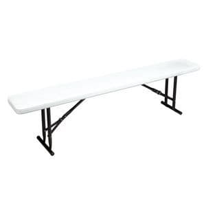 Fällbar bänk - FP160 - Vit - Längd 163 cm - Bredd 24 cm - Höjd 40 cm