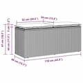 Miniatyrbillede 8 af 9: vidaXL havebænk med hynde 110x40x44 cm polyrattan beige