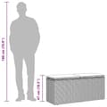 Miniatyrbillede 9 af 9: vidaXL havebænk med hynde 110x40x44 cm polyrattan beige