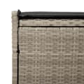 Miniatyrbillede 8 af 11: vidaXL udendørs opbevaringsbænk med hynde 100 cm polyrattan lysegrå