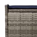 Miniatyrbillede 8 af 11: vidaXL udendørs opbevaringsbænk med hynde 100 cm polyrattan grå