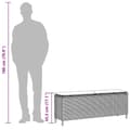 Miniatyrbillede 9 af 9: vidaXL havebænk med hynde 110x30x40,5 cm polyrattan beige