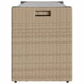 Miniatyrbillede 5 af 11: vidaXL udendørs opbevaringsbænk med hynde 100 cm polyrattan beige