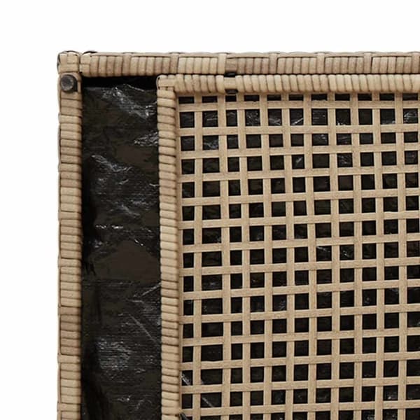 vidaXL udendørs opbevaringsbænk med hynde 100 cm polyrattan beige