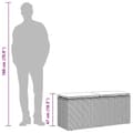 Miniatyrbillede 9 af 9: vidaXL havebænk med hynde 110x40x44 cm polyrattan beige