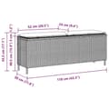 Miniatyrbillede 8 af 9: vidaXL havebænk med hynde 110x30x40,5 cm polyrattan sort
