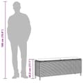 Miniatyrbillede 9 af 9: vidaXL havebænk med hynde 110x30x40,5 cm polyrattan sort