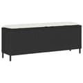 Miniatyrbillede 1 af 9: vidaXL havebænk med hynde 110x30x40,5 cm polyrattan sort