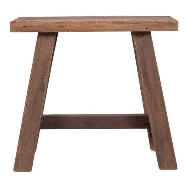 Rootz Barcelona Teak Bench - Rustic Footrest - Eco -vänliga sittplatser - Hållbar design - 50 cm x 25 cm x 45 cm