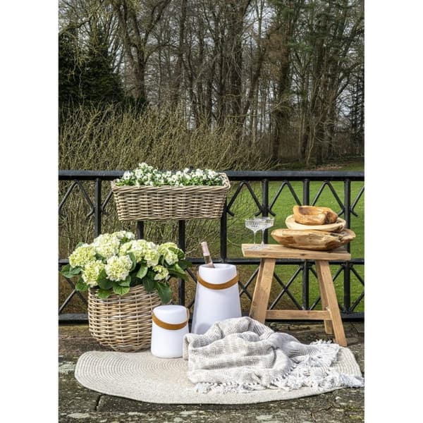 Rootz Barcelona Teak Bench - Rustic Footrest - Eco -vänliga sittplatser - Hållbar design - 50 cm x 25 cm x 45 cm
