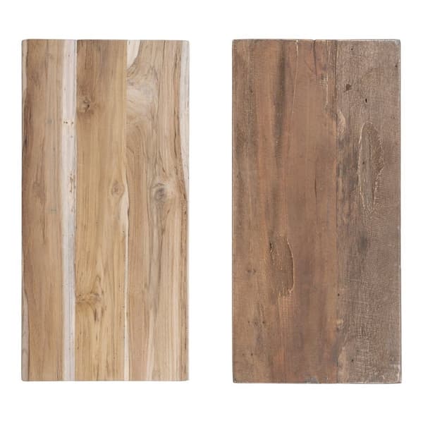 Rootz Barcelona Teak Bench - Rustic Footrest - Eco -vänliga sittplatser - Hållbar design - 50 cm x 25 cm x 45 cm