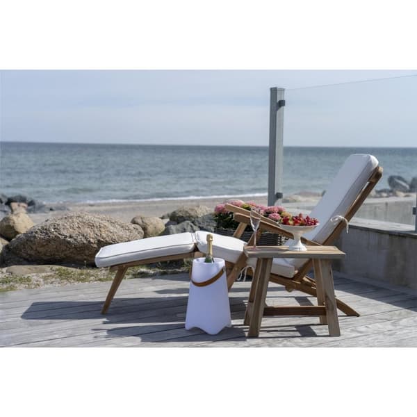 Rootz Barcelona Teak Bench - Rustic Footrest - Eco -vänliga sittplatser - Hållbar design - 50 cm x 25 cm x 45 cm