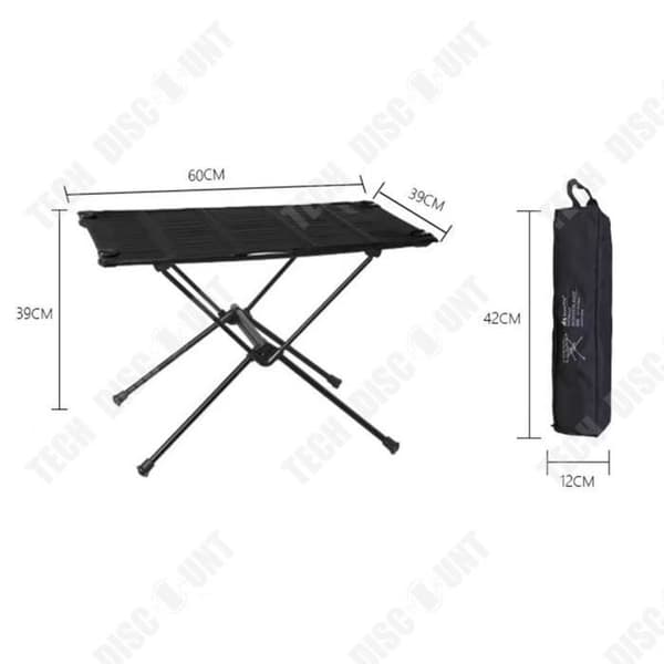 TD® Utomhuscamping bärbart fäste i aluminiumlegering tyg hopfällbart bord i aluminiumlegering picknickbord