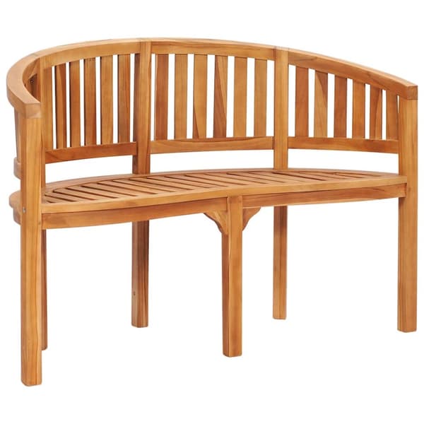 Bananbänk 120 cm massiv teak