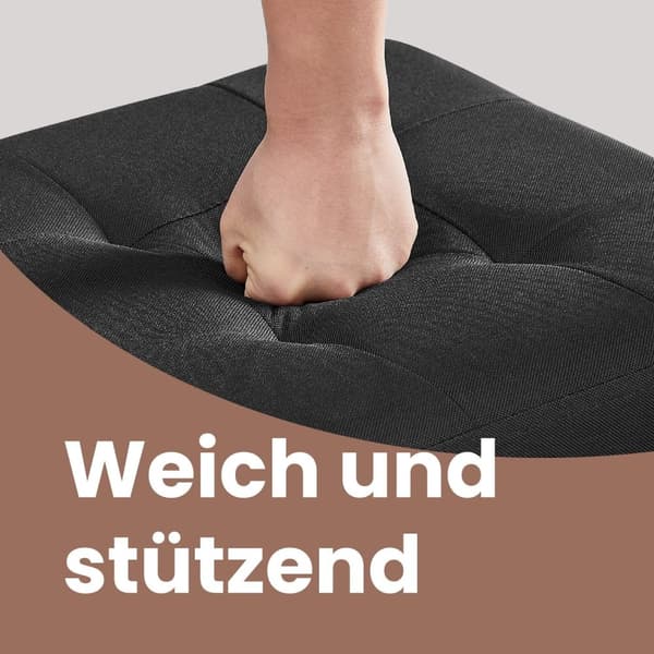 Avföring med lagringsutrymme - Foldbar bänk - 38x38x40 cm - Anthracite